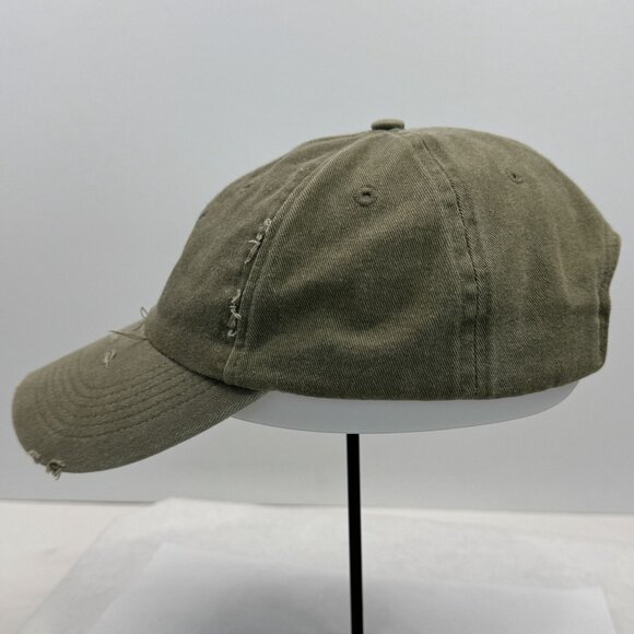 Disney Parks Mickey Mouse Hat Distressed Olive Green Baseball Cap Adjustable - Picture 2 of 10